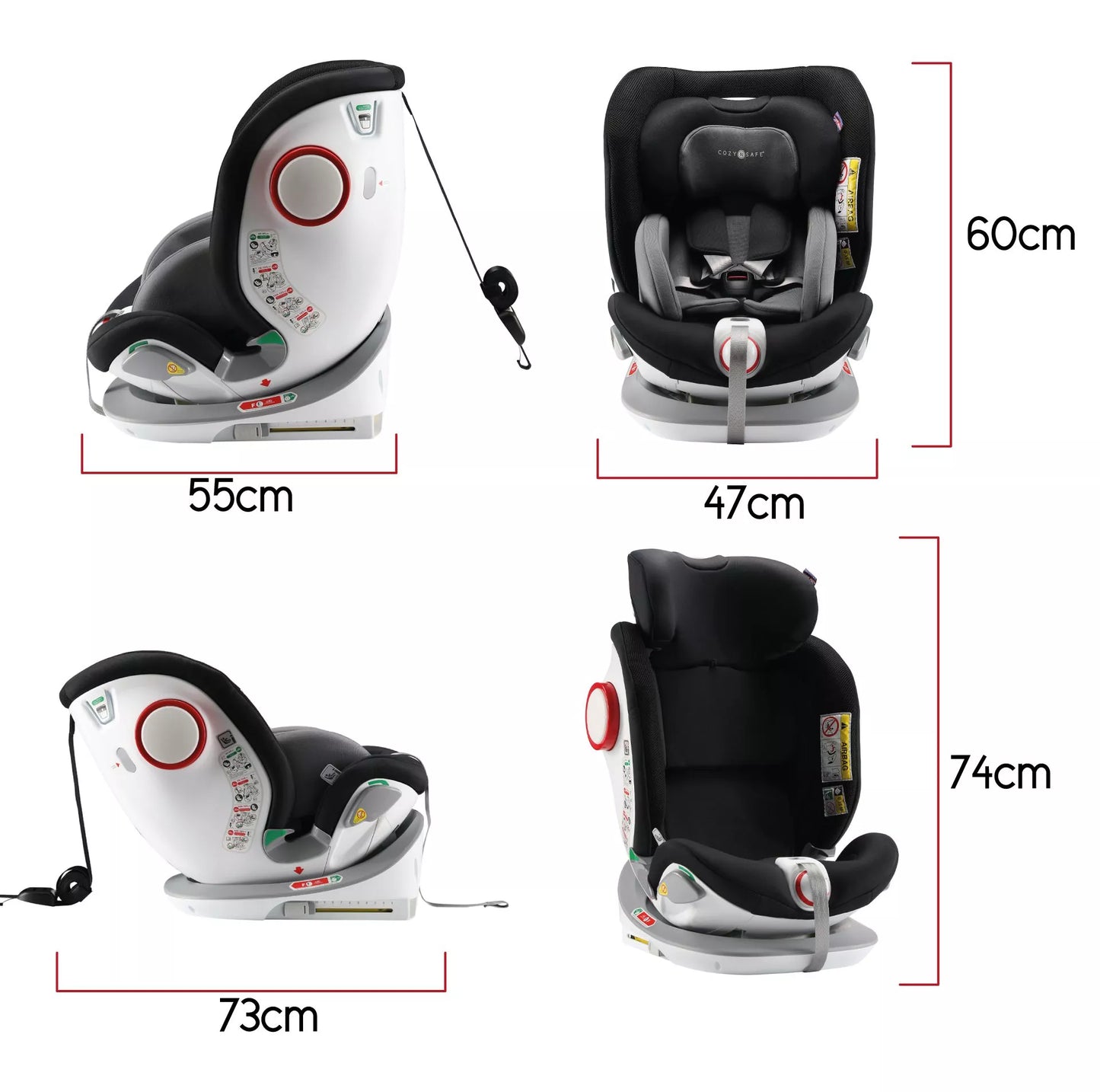 Cozy N Safe Morgan 360° i-Size 40-125cm Rotation Car Seat - CLEARANCE