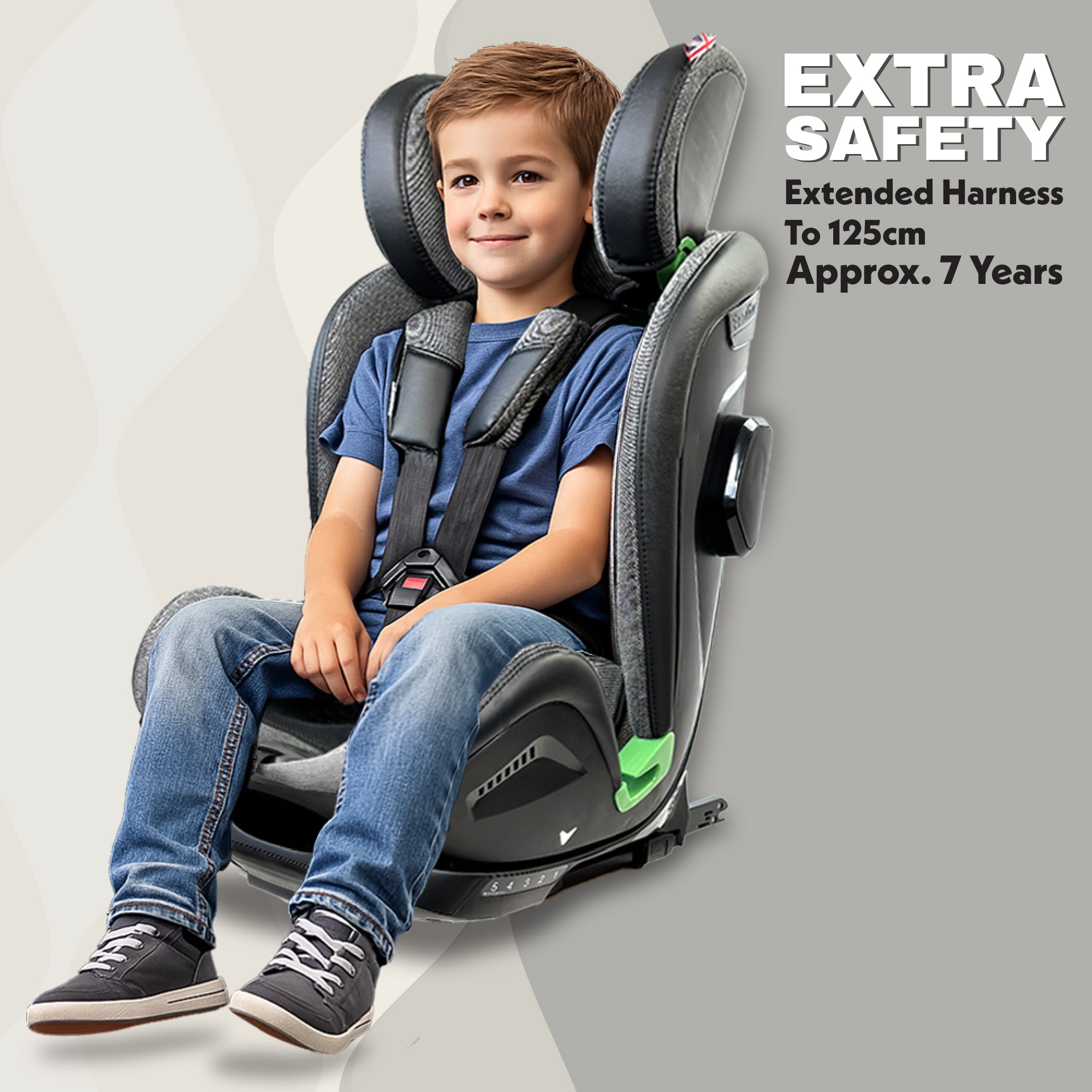 Cozy N Safe Excalibur i-Size Car Seat 76-150cm ISOFix Graphite