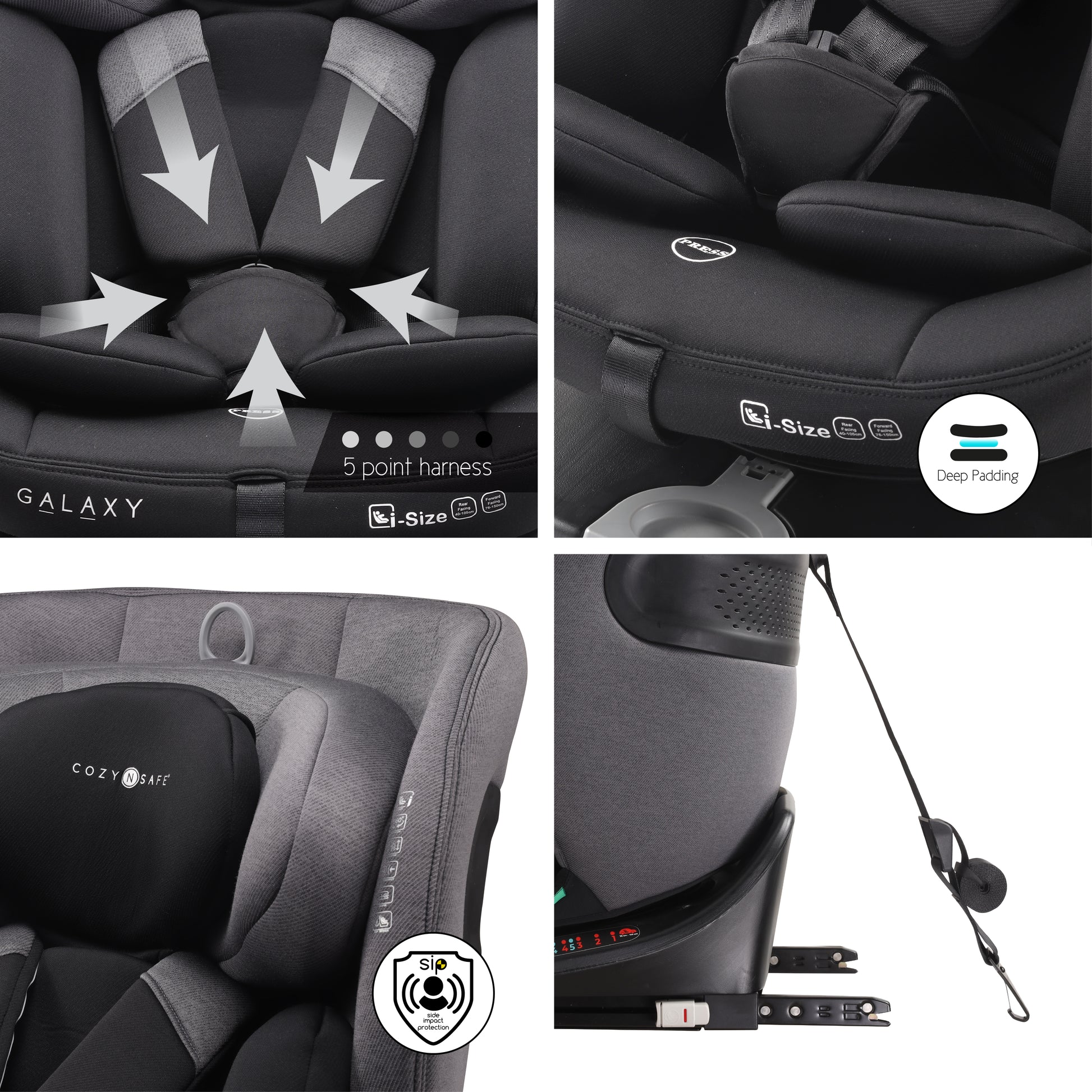 Rear Facing Isofix Booster Seat Ireland Cozy N Safe Galaxy I-Size